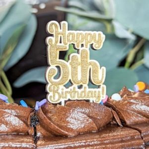 Happy Fifth Birthday - Cake Topper